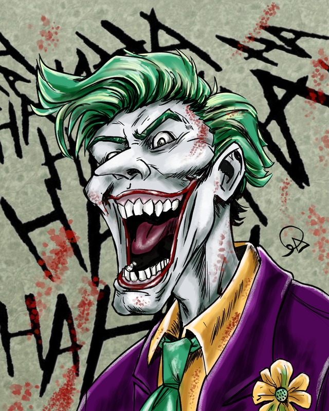 Dibujo del Joker en color