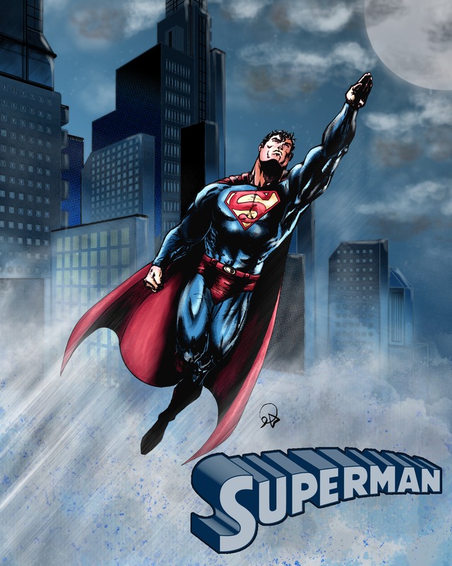 Dibujo digital de Superman